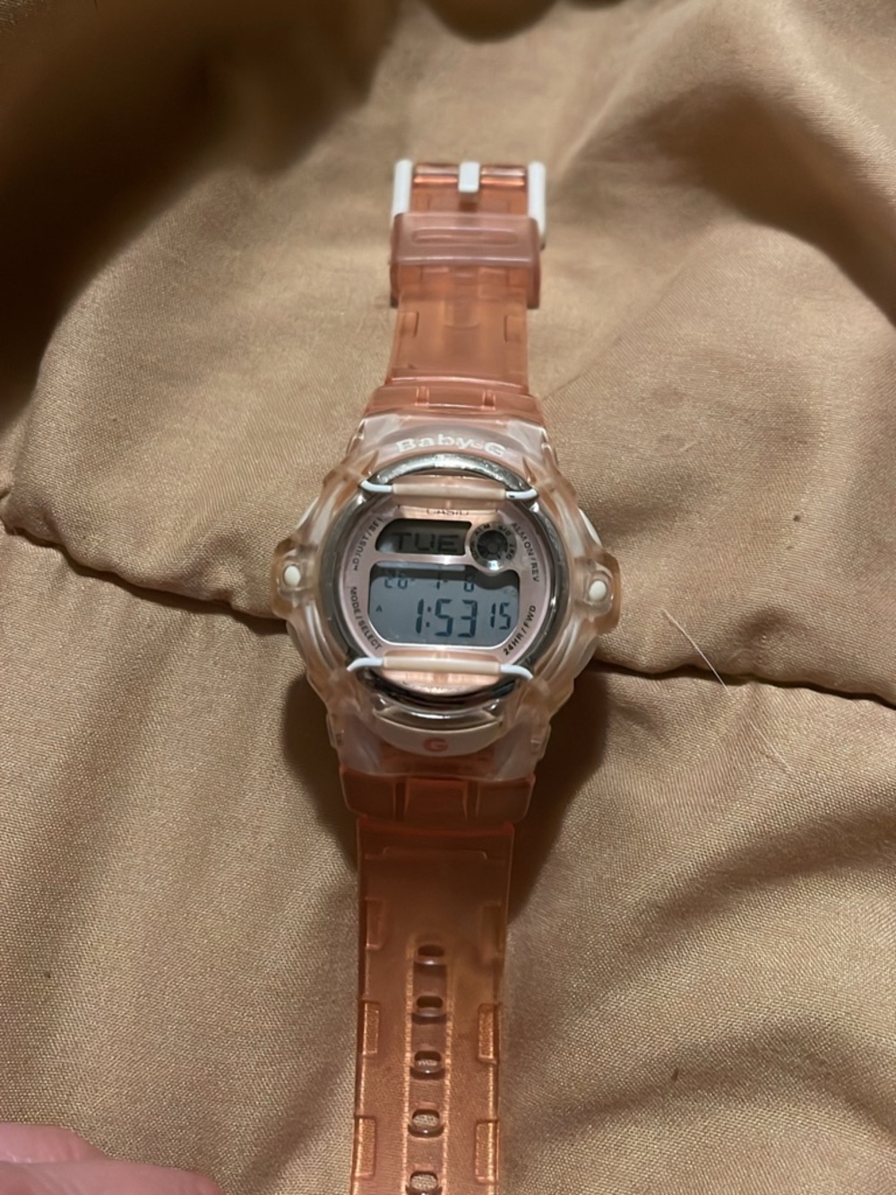 Casio Baby-G Transparent Peach Pink Digital Sports Watch